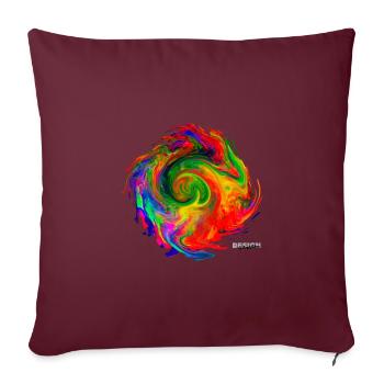 "Tornado2.4" by Acryl Galerie & Design - Sofa pillowcase 17,3'' x 17,3'' (45 x 45 cm) - burgundy - Front