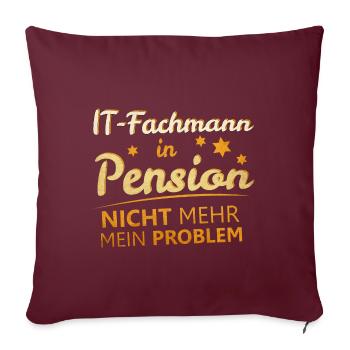 IT Fachmann Ruhestand Rente - Sofakissenbezug 45 x 45 cm - Burgunderrot - Vorne