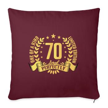 70 ans cadeau d’anniversaire 70 ans - Housse de coussin décorative 45 x 45 cm - bordeaux - Devant