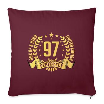 97 Jahre Geburtstagsgeschenk 97 Jahre - Sofakissenbezug 45 x 45 cm - Burgunderrot - Vorne