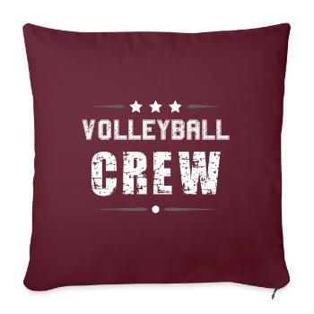 Équipe de volleyball - Housse de coussin décorative 45 x 45 cm - bordeaux - Devant