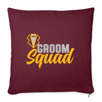 escouade de mariés - Housse de coussin décorative 45 x 45 cm - bordeaux - Devant