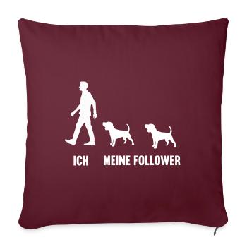 Ich Meine Follower Beagle Hund Hundeliebhaber - Sofakissenbezug 45 x 45 cm - Burgunderrot - Vorne