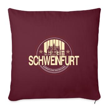 Schweinfurt - Sofakissenbezug 45 x 45 cm - Burgunderrot - Vorne