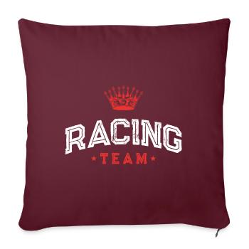 Équipe de course - Housse de coussin décorative 45 x 45 cm - bordeaux - Devant