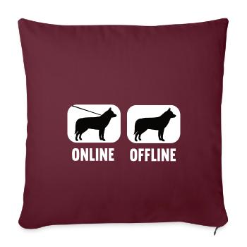 En ligne hors ligne Husky Propriétaire de Husky Propriétaire de Husky Propriétaire de Husky - Housse de coussin décorative 45 x 45 cm - bordeaux - Devant