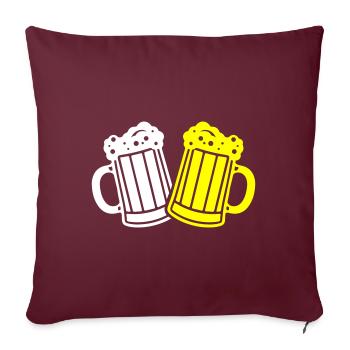 Bierkrug Bier Alkohol Prost - Sofakissenbezug 45 x 45 cm - Burgunderrot - Vorne