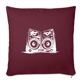 Musik Party Boxen Bass - Sofakissenbezug 45 x 45 cm - Burgunderrot - Vorne