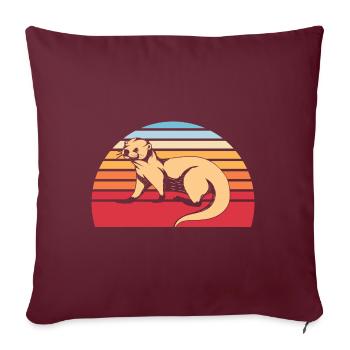 Loutre loutre amateur de cadeau animal otter - Housse de coussin décorative 45 x 45 cm - bordeaux - Devant