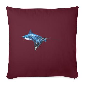 Patin - Housse de coussin décorative 45 x 45 cm - bordeaux - Devant