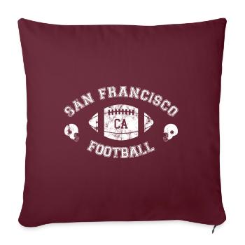 San Francisco Football - American Football - Helm - Sofakissenbezug 45 x 45 cm - Burgunderrot - Vorne