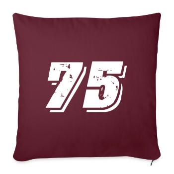 Symbole numérique 75 - Housse de coussin décorative 45 x 45 cm - bordeaux - Devant