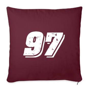 97 Symbole numérique - Housse de coussin décorative 45 x 45 cm - bordeaux - Devant