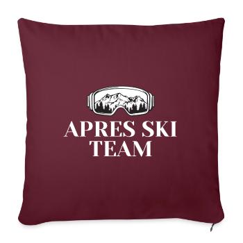 L’équipe de ski des Alpes - Housse de coussin décorative 45 x 45 cm - bordeaux - Devant