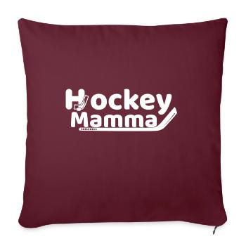 hockey mom white - Sofa pillowcase 17,3'' x 17,3'' (45 x 45 cm) - burgundy - Front