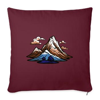 Berge Symbol - Sofakissenbezug 45 x 45 cm - Burgunderrot - Vorne