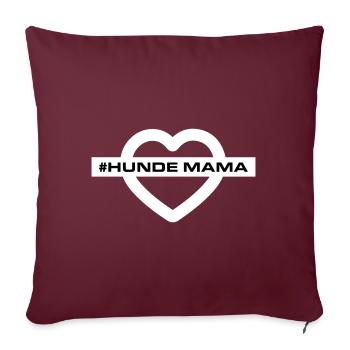 Maman de chiens - Housse de coussin décorative 45 x 45 cm - bordeaux - Devant