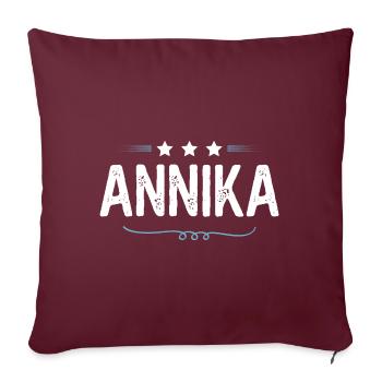 Annika - Housse de coussin décorative 45 x 45 cm - bordeaux - Devant