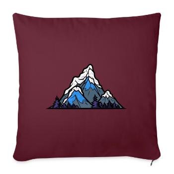 Berge Natur - Sofakissenbezug 45 x 45 cm - Burgunderrot - Vorne