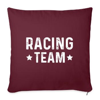Équipe de course - Housse de coussin décorative 45 x 45 cm - bordeaux - Devant