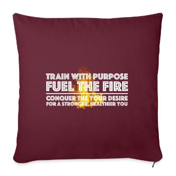 Entraînez-vous de manière ciblée et allumez le feu | Aptitude - Housse de coussin décorative 45 x 45 cm - bordeaux - Devant