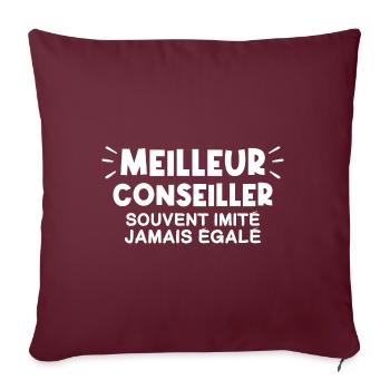 Conseiller | Je suis le meilleur Conseiller - Housse de coussin décorative 45 x 45 cm - bordeaux - Devant