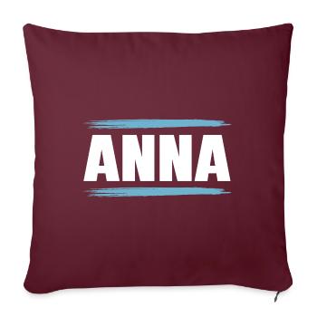 Anna - Housse de coussin décorative 45 x 45 cm - bordeaux - Devant