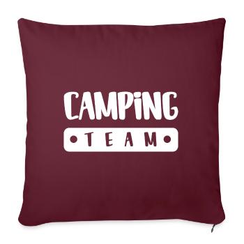 Équipe de camping - Housse de coussin décorative 45 x 45 cm - bordeaux - Devant