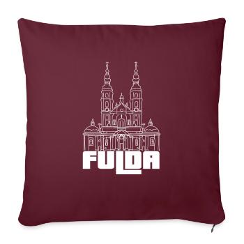 Fulda - Meine Stadt - - Heimat - Sofakissenbezug 45 x 45 cm - Burgunderrot - Vorne