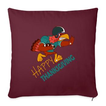 Jour de fête de Thanksgiving - Housse de coussin décorative 45 x 45 cm - bordeaux - Devant