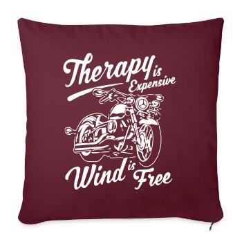 Drôle de motard moto rider - Housse de coussin décorative 45 x 45 cm - bordeaux - Devant