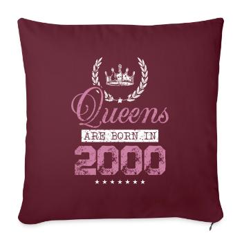 Queens born in 2000 - Sofakissenbezug 45 x 45 cm - Burgunderrot - Vorne