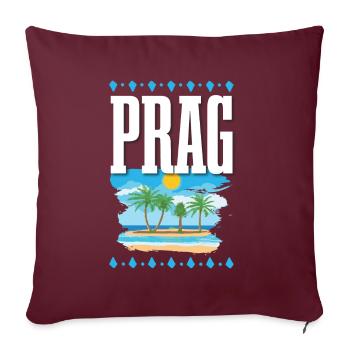 Prague - Housse de coussin décorative 45 x 45 cm - bordeaux - Devant