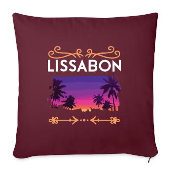 Lisbonne - Housse de coussin décorative 45 x 45 cm - bordeaux - Devant