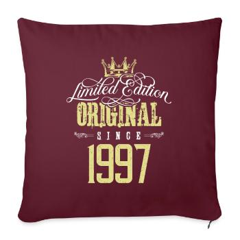 Édition limitée 1997 - Housse de coussin décorative 45 x 45 cm - bordeaux - Devant