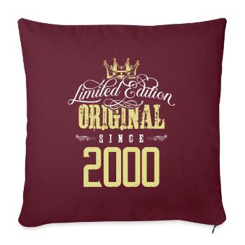 Édition limitée 2000 - Housse de coussin décorative 45 x 45 cm - bordeaux - Devant