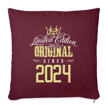 Édition limitée 2024 - Housse de coussin décorative 45 x 45 cm - bordeaux - Devant