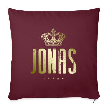 Jonas - Housse de coussin décorative 45 x 45 cm - bordeaux - Devant