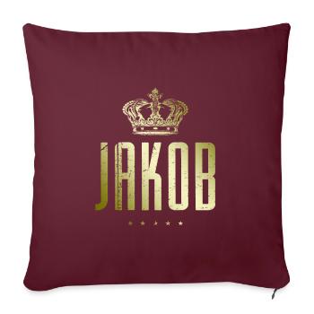 Jacob - Housse de coussin décorative 45 x 45 cm - bordeaux - Devant