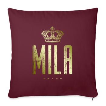 Mila - Housse de coussin décorative 45 x 45 cm - bordeaux - Devant