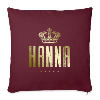 Hanna - Housse de coussin décorative 45 x 45 cm - bordeaux - Devant