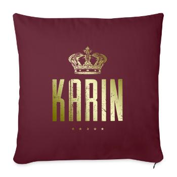 Karin - Sofakissenbezug 45 x 45 cm - Burgunderrot - Vorne