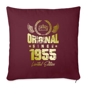 Édition limitée 1955 - Housse de coussin décorative 45 x 45 cm - bordeaux - Devant