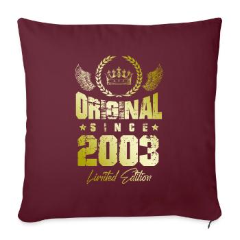 2003 limited edition - Sofakissenbezug 45 x 45 cm - Burgunderrot - Vorne