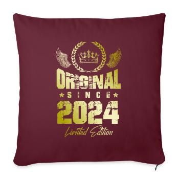 Édition limitée 2024 - Housse de coussin décorative 45 x 45 cm - bordeaux - Devant
