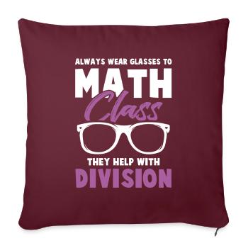 mathematik klasse - Sofakissenbezug 45 x 45 cm - Burgunderrot - Vorne