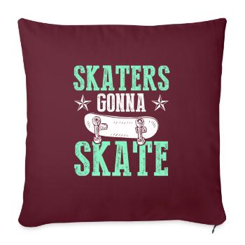 skater skateboard - Housse de coussin décorative 45 x 45 cm - bordeaux - Devant