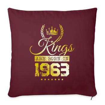 kings are born 1963 - Sofakissenbezug 45 x 45 cm - Burgunderrot - Vorne