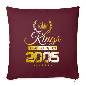 kings are born 2005 - Sofakissenbezug 45 x 45 cm - Burgunderrot - Vorne