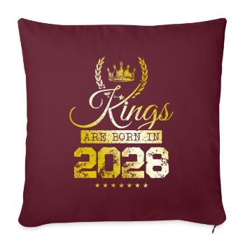 les rois naissent en 2028 - Housse de coussin décorative 45 x 45 cm - bordeaux - Devant